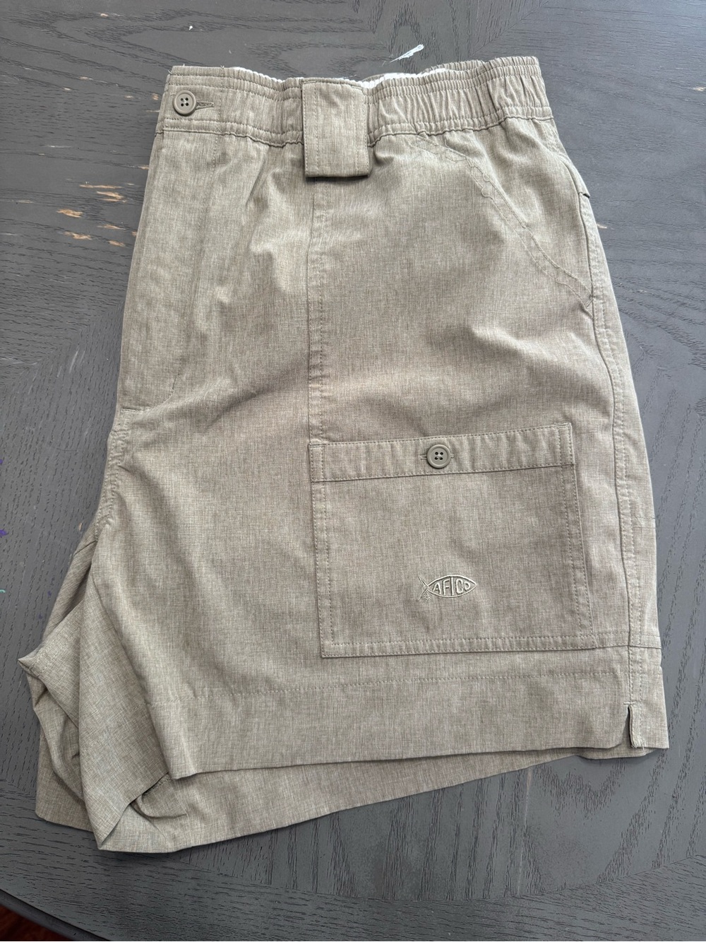 Aftco Heathered Khaki 6” Inseam Shorts